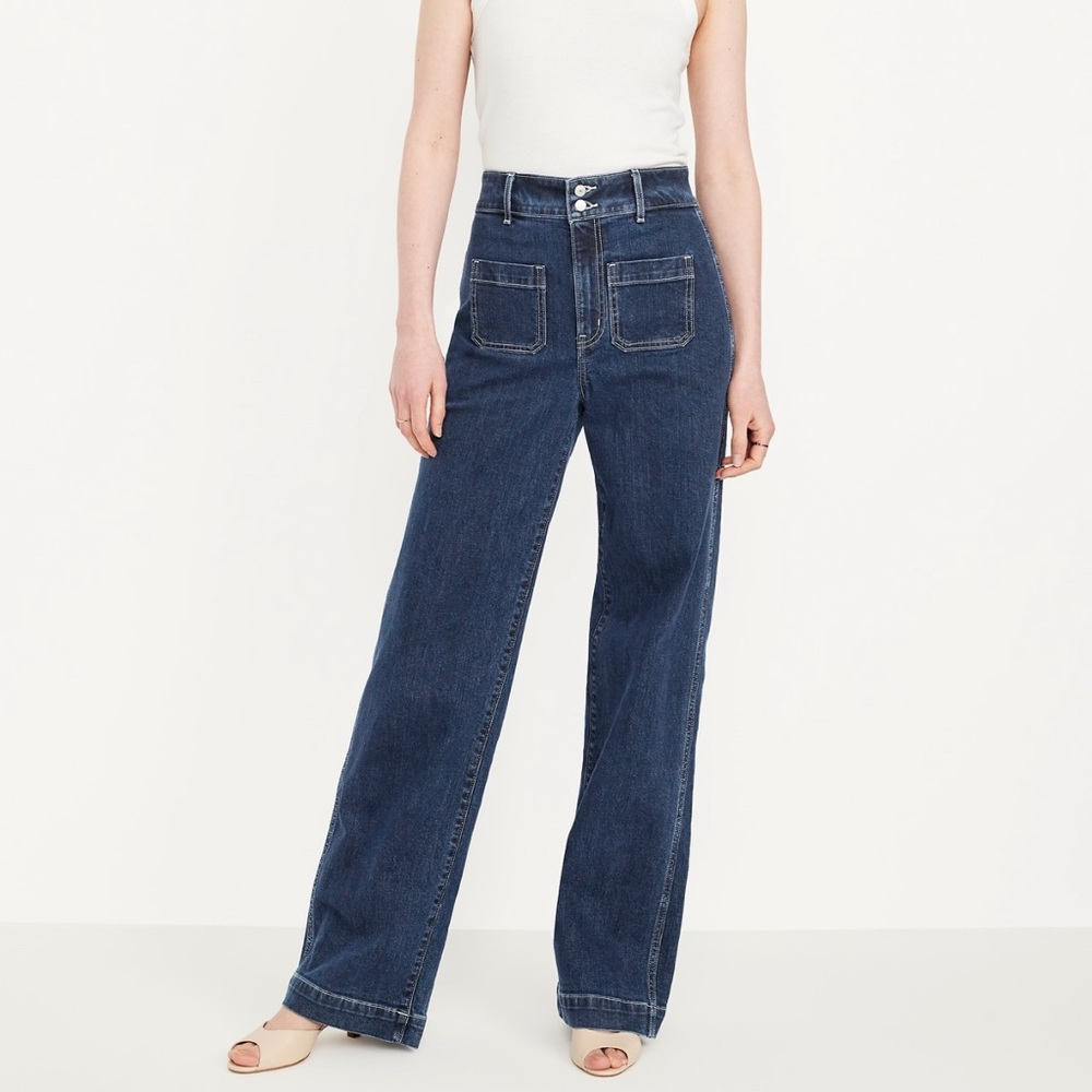 Old Navy Extra High Waisted Mariner Wide-Leg Jean